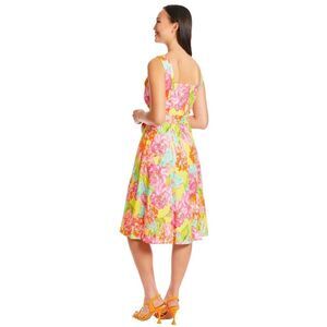 London Times Floral Summer Cute Knee Length, Wedding Guest Dresses for Women